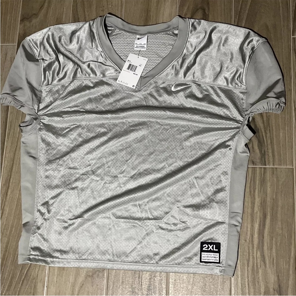 Nike Vapor Varsity Men's Size XXL 2XL Football Practice Jersey Gray 908729-057